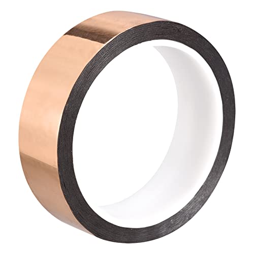 Image of MECCANIXITY Metalized Polyester Film Tape,1.09inch x 54.6yds. Adhesive Mirror Finish Decor Tape for Detailing Accent Wall,Graphic Arts,Wardrobe Crafts Tape 50m x 28mm,Rose Gold Tone