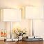 White Cream Linen & Brushed Nickel