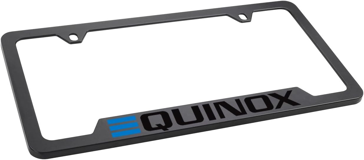 Chevrolet Equinox EV Matte Black Powder Coated Metal License Plate Frame