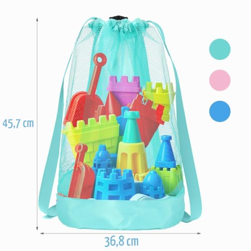 Miniatura 2 de Bolsa Juguetes Playa Grande De Malla Para Playa, Mochila Antiarena Infantil, Bolsa Malla, Para Fiestas De Verano