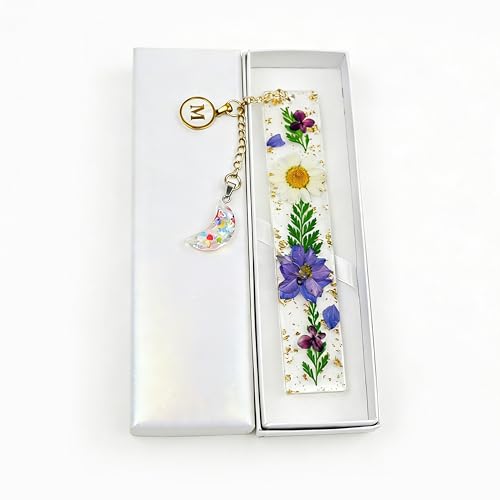 Macamolly Lesezeichen Personalisiert Buchstabe M praktischer Bookmark als Geschenk für Frauen Kinder Mädchen Schüler Lehrer Mütter Großmütter Buchdekoration Souvenir und Abschlussgeschenk