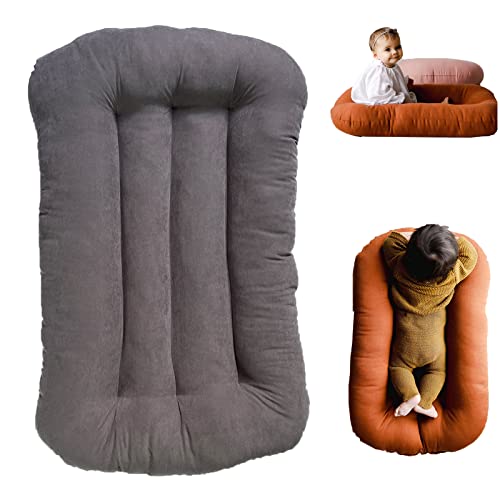 Image of oliwex Baby Pillow Baby Lounger,Baby Lounger,Baby Lounger Pillow,Baby Lounger for Newborn (Dark Gray)