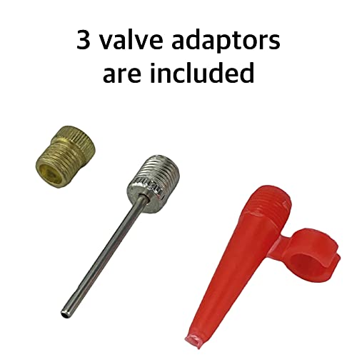 AA Single Cylinder Foot Pump AA3343 - Tyre Inflator for Cars Motorcycles Bicycles Inflatables - Includes 3 Valve Adaptors