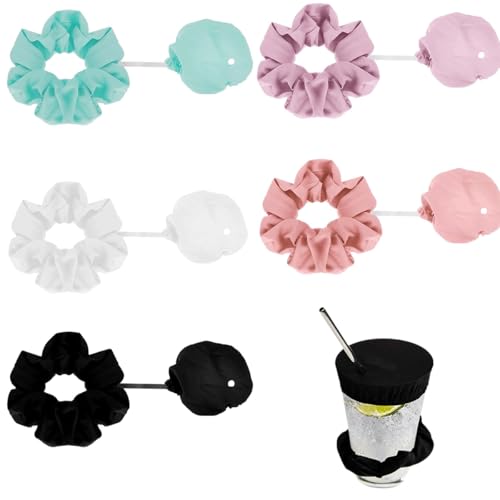 5 pezzi fascia per capelli per drink cover protettiva per bracciale scrunchie fascia per capelli copertura anti-picchi per discoteca club geträNk copertura per bar feste e serate