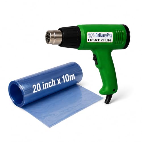 Image of Delivery Pax 2000W Heat Gun Machine and PVC Shrink 20inch x 10m Dual Temperature WITH 6 MONTHS WARRANTY | Hot Gun Machine for Packing| Heat Gun for Shrink Wrapping| Hot Air Gun for Paint Removal