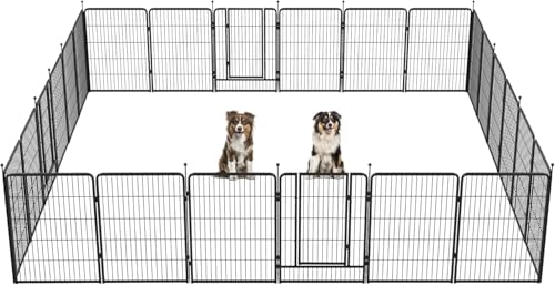 Image of FXW Instant Dog Playpen, RV Camping, Outdoor & Yard, 40 inch H, 24 Panels | Portable, Easy setup, Heavy-duty, DIY layouts, For Medium & Large Dogs, Patented