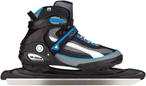 NIJDAM SEMISOFT SCHAATSEN ZWART/BLAUW, black/blue, 38