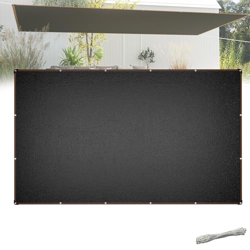 YRHome Sonnensegel 3x5m Rechteckig UV-Schutz 95% Winddurchlässig Robust für Garten Terrasse Balkon aus reißfestem HDPE mit 12m Seilen Anthrazit
