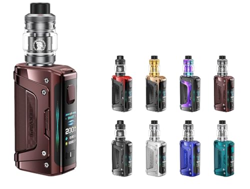 Geek vape Aegis Legend 5 ���b�h �L�b�g + Z �T�u�I�[�� �^���N 5 �A�g�}�C�U�[ 0.01�b���� 200W IP68�O�d�h�� VAPE ���� 5.5ml / 7ml �x�C�v�o���h�Z�b�g (Earth Brown)