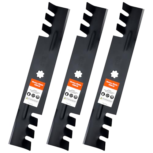 Image of Grasscool D140 Blades for GY20852 E140 LA145 D160 S170 E170 E160 Z355e D155 Z255 LA130 Deck Lawn Mower(Toothed Mulching)
