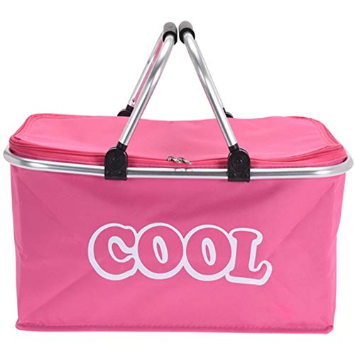 The Magic Toy Shop 35 L Picnic Camping Insulated Cooler Folding Cool Hamper Shopping Basket Bag Box...