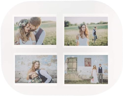 Trendfinding 6 x sets de table, sets de table lavables, support en plastique pour 4 photos, 10 x 15 cm, format paysage, transparent