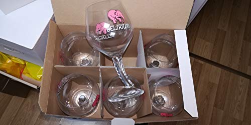 DELIRIUM TREMENS LOT DE 6 VERRES 33 CL NEUF - PIED EN TROMPES D ELEPHANTS