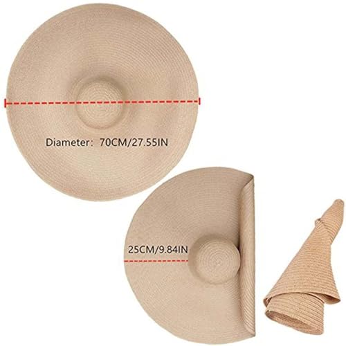 Sombrero playero de paja grande para mujer verano miniatura 5