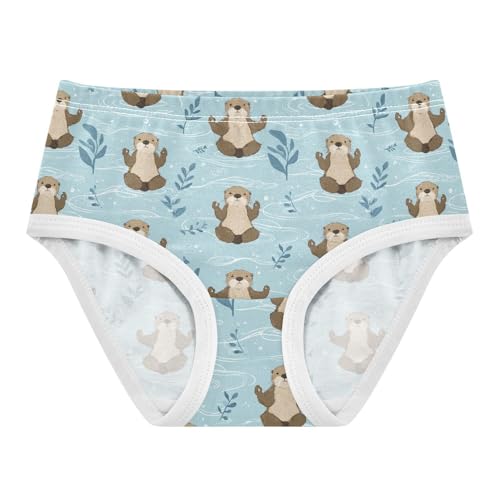 Girls Underwear Soft Cotton Cute Otters Kids Panties in Sizes 2/3t, 4t, 5t, 6 and 8