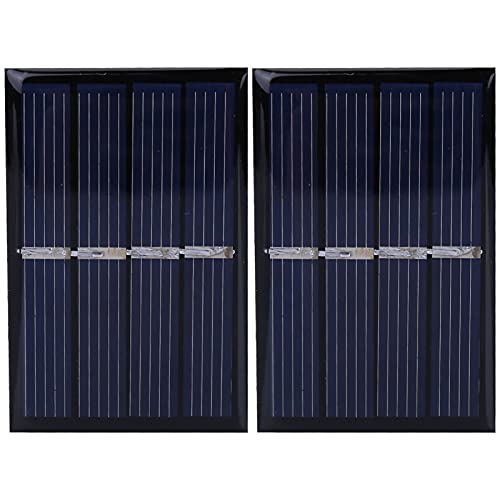 2pcs Mini Panneau Solaire, 2V 0.28W 2.3x1.5inch Micro Mini Module de Panneau de Cellule Solaire pour Projets Scientifiques de Produits Électroniques à Énergie Solaire Cover