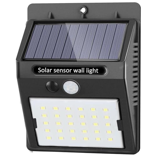 Image of GIGAWATTS Solar Wall Light Outdoor Waterproof | Motion Sensor LED Solar Lamp for Balcony, Garden, Fence & Home Decor | Wall Mounted Solar Powered Light for Yard & Terrace (Pack of 1, Cool White)