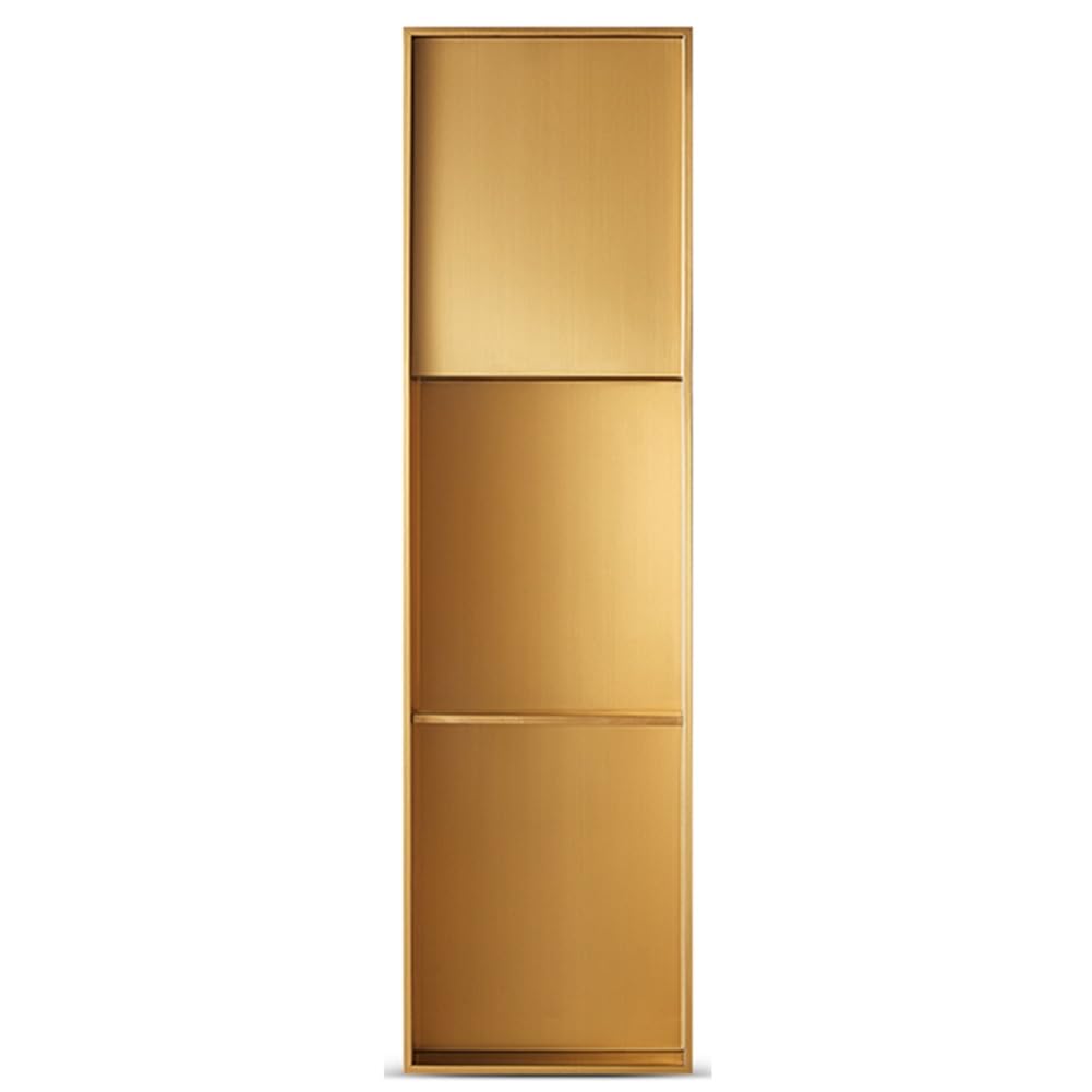 Niche de douche étanche en inox doré pour rangement encastré