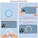 6 Pcs Universal Metal Rings Sticker Compatible for Magsafe Magnetic Wireless Charger iPhone 17 16 15 14 13 12 Pro Mini Max Galaxy, Ultra-Thin Car Charger Conversion Accessories (NO Magnet), Silver