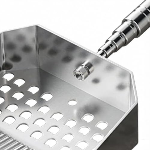 Recogedor de conchas playero con mango ajustable y cucharón para arena de vacaciones 7