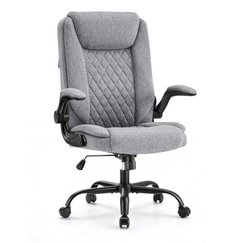 CASTLOVE Ergonomischer Bürostuhl Stoff, Chefsessel 150 kg, Grau – Ansicht 1
