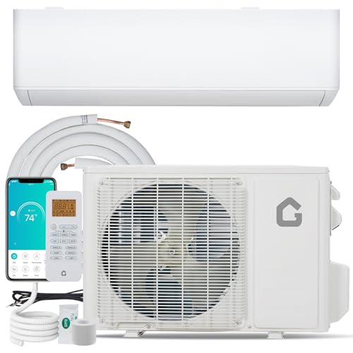 Image of Garvee 9000 BTU WiFi Mini Split Heat Pump 115V AC, 450 Sq.Ft | 2-in-1 cooling & heating energy-saving heat pump, WiFi smart control, 115V, fits rooms up to 450 sq.ft, full installation kit