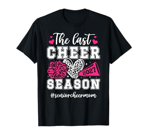 Proud Cheer Senior Mom of A Senior Cheerleader Mom 2027 T-Shirt