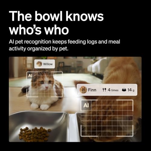 Image of PETLIBRO Automatic Cat Feeder for 2 Cats, AI Recognition Camera Intake Log