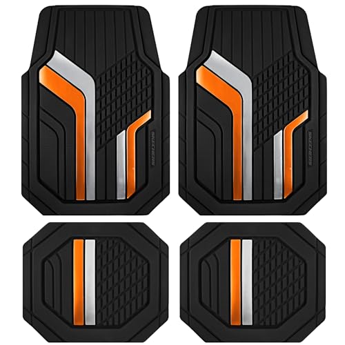 Skechers Heavy Duty Rubber Car Floor Mats,Dual Color Design Floor