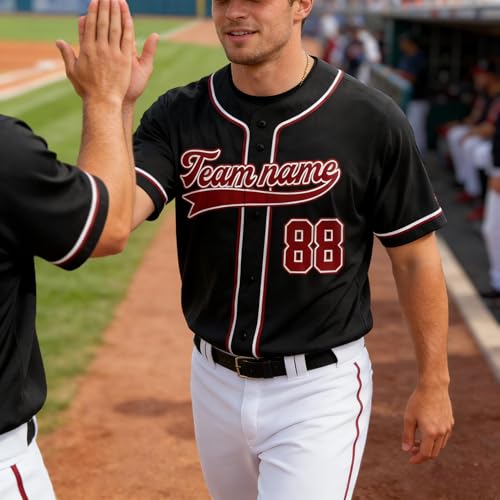 Custom Baseball Jersey Stitched Personalized Baseball Shirts Sports Uniform for Men Women Boy miniatura 2