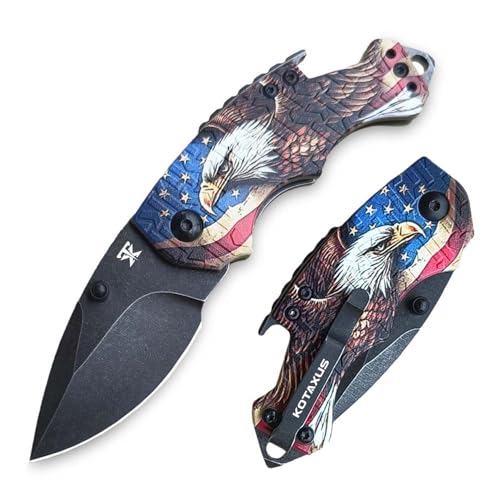 Image of Mini Folding Pocket Knife, Multifunctional Knife with Bottle Opener, Glass Breaker, Light Weight Camping EDC Knife for Men Women