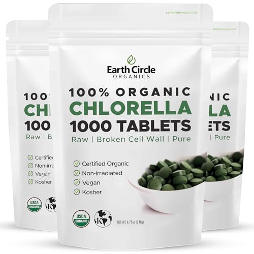 Organic chlorella tablets with broken cell wall
