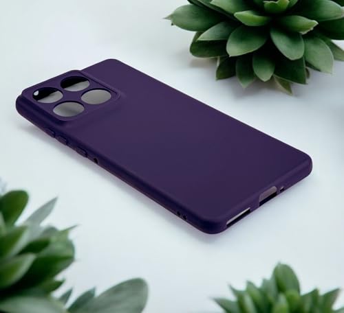 Image of SBMS Silicone Back Cover Case for Motorola Moto Edge 70 5G | Soft Micro-Fibre Lining Inside | Camera Protection Bump | Shockproof Back Cover Case for Moto Edge 70 (Candy Cloth Purple)