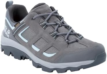 Jack Wolfskin Women's Vojo 3 Texapore Low Hiking Shoe Boot, Tarmac Grey/Light Blue, 6 | Image 3