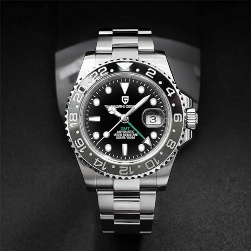 Image of Men Watch Pagani Design GMT Watches for Men Automatic 40MM Date 100M Waterproof Stainless Steel Sapphire Glass Mechanical Wristwatches PD-1662