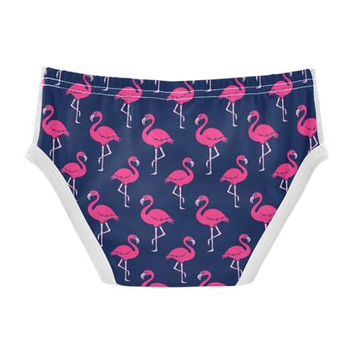 Boys' Exclusive Briefs Toddler Underwear 95% Combed Cotton Boxerbriefs 2T Flamingo Pattern on Dark Blue 322