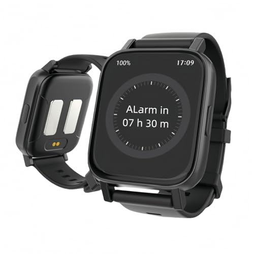Mezdebtic Electric Shock Alarm Clock Wristband for Heavy Sleepers - No App/Phone Required - Silent Vibrating & Impulse Wake Up Trainer - 10 Alarms Touchscreen 20-Day Battery IPX4 Splash Proof