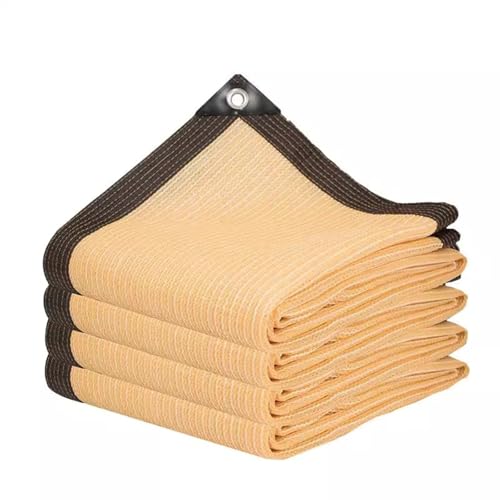 Bâche de filet d'ombrage beige anti-UV haute densité avec œillets