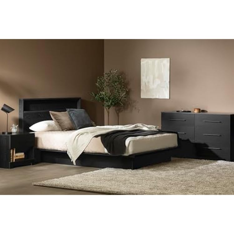 South Shore Primo 6-Drawer Dresser Black Oak, Contemporary