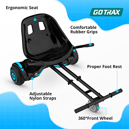 Gotrax Hoverflykart Hoverboard Kart Seat Attachment Accessory For 6.5" 8" 8.5" 10" Self Balancing Scooter, Adjustable Frame Length And Handlebar Control Buggy Attachment, Hover Board Go Kart Accessory #TOP6