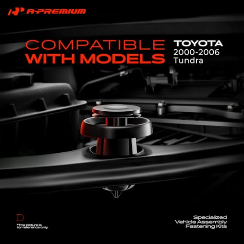 A-Premium 220 PCS (22 Sizes) Car Retainer Clips Kit Compatible with Toyota Tundra 2000-2006 Bumper Fender Door Weatherstrip Trim Auto Push Pin Plastic Rivet Fastener Replacement Set, w/Removal Tool