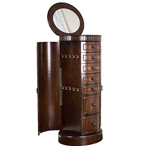 Hives And Honey Bailey Walnut Armoire Jewelry Cabinet #TOP4