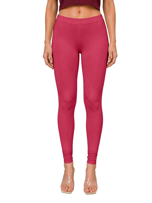 Image of TRENDMALLS Women's Microfiber Elastane Stretch Soft Churidar Length Leggings with Ultrasoft Waistband
