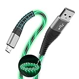 Micro USB Cable 3FT, Fast Charging Android Charger LED Light Up Phone Charger Cord for Huawei Mate SE, Samsung Galaxy S7/S6/J7,LG,HTC,Sony,Moto,Kindle,PS4 and More