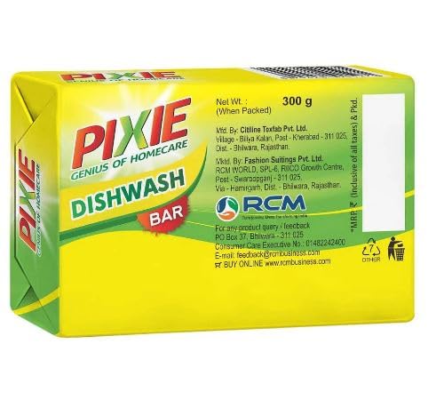 Pixie Dishwash Bar(300 g) (Pack of 5) 4