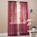 Jasmine Linen 2 PC Sheer Luxury Curtain Panel Set for Kitchen/Bedroom 84" inch Long Variation of Colors (Burgundy)