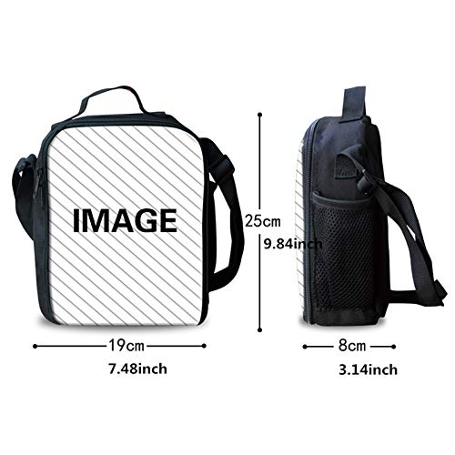 HELLHERO Galaxy Wolf Lunch Bag Insulated Lunch Box Meal Holder Lunchbags Picnic Organizer with Shoulder Strap for Kids Adults Women Office Work School - Image 3