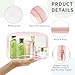 GONITYOU 16 Pieces Clear Makeup Bags Bulk, TSA Approved Toiletry Bags Travel Pouch, Waterproof PVC Plastic Small Clear Cosmetic Bags with Zipper for Organizing (Light Pink Border)