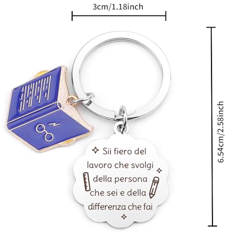 Regalo per insegnanti, portachiavi per insegnanti, grazie