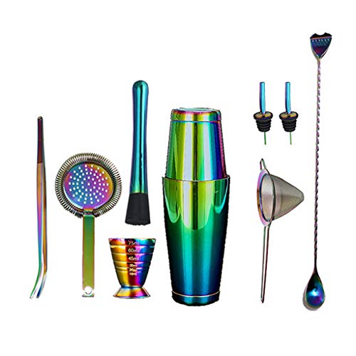 Kit de coctelera bartender 10 piezas miniatura 1